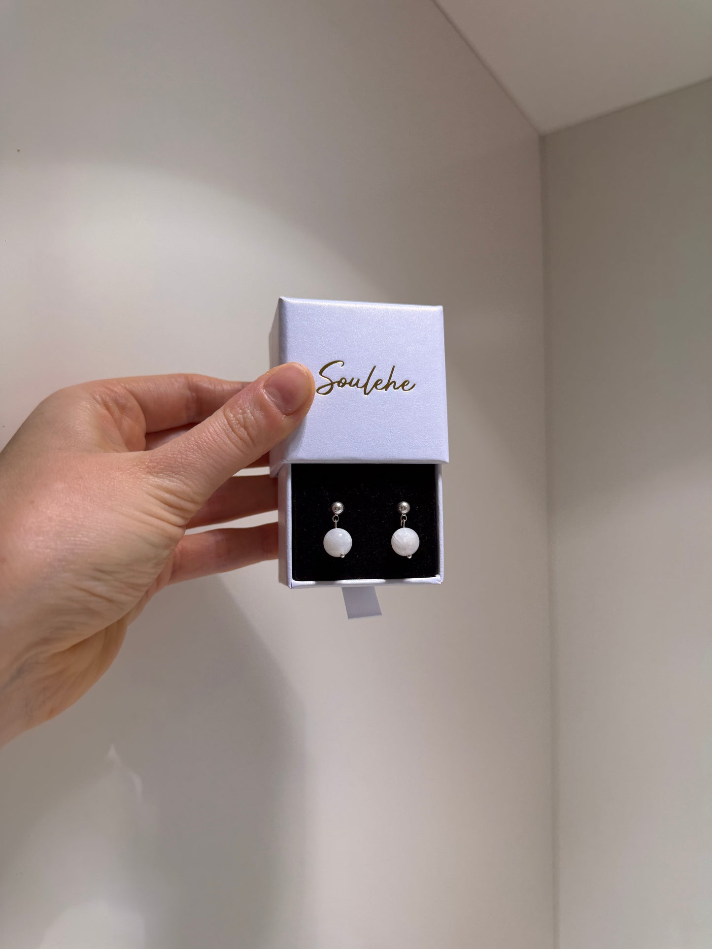 Moonstone studs - new beginnings, femininity