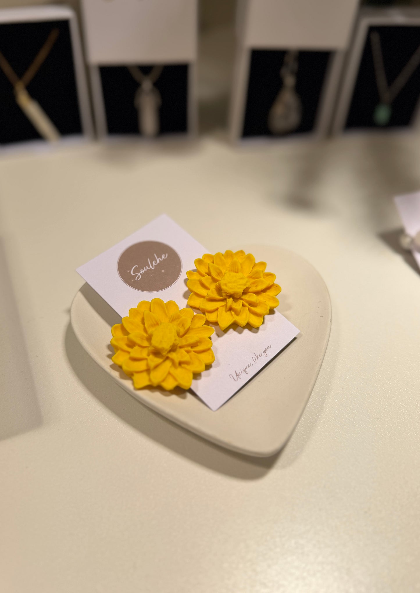 Yellow Flower Earrings
