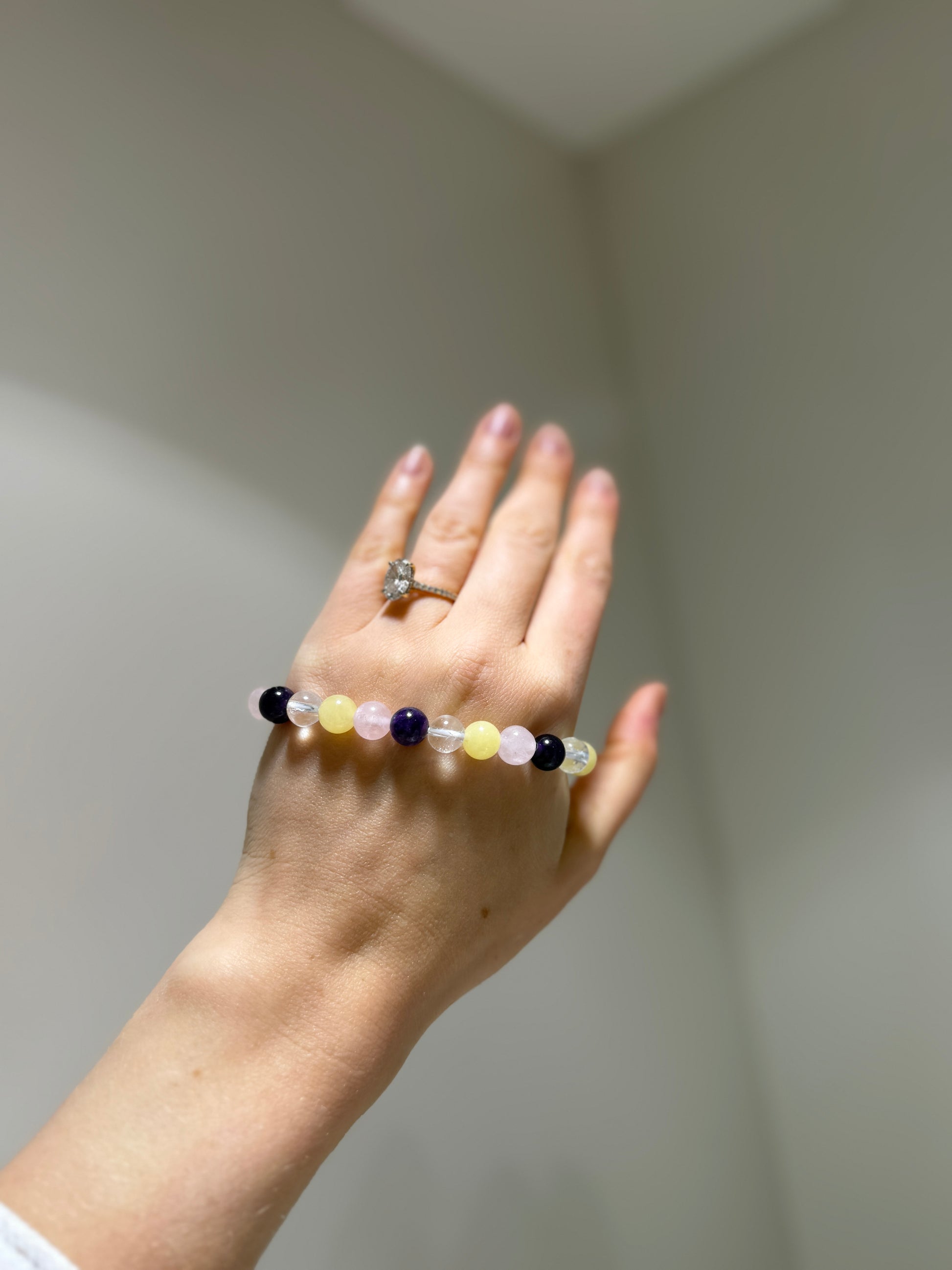 Amethyst, Citrine, Clear Quartz and Rose Quartz 2026 Luck Bracelet.