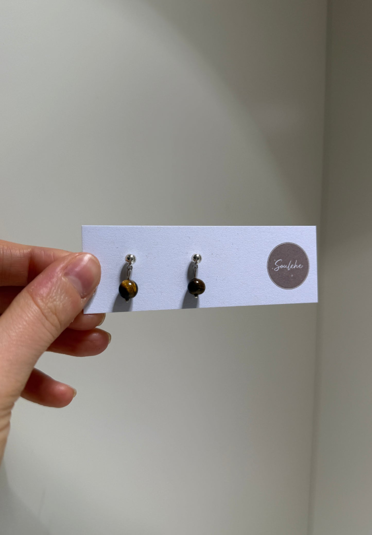 Tiger Eye Studs - Protection, Luck, Personal Power