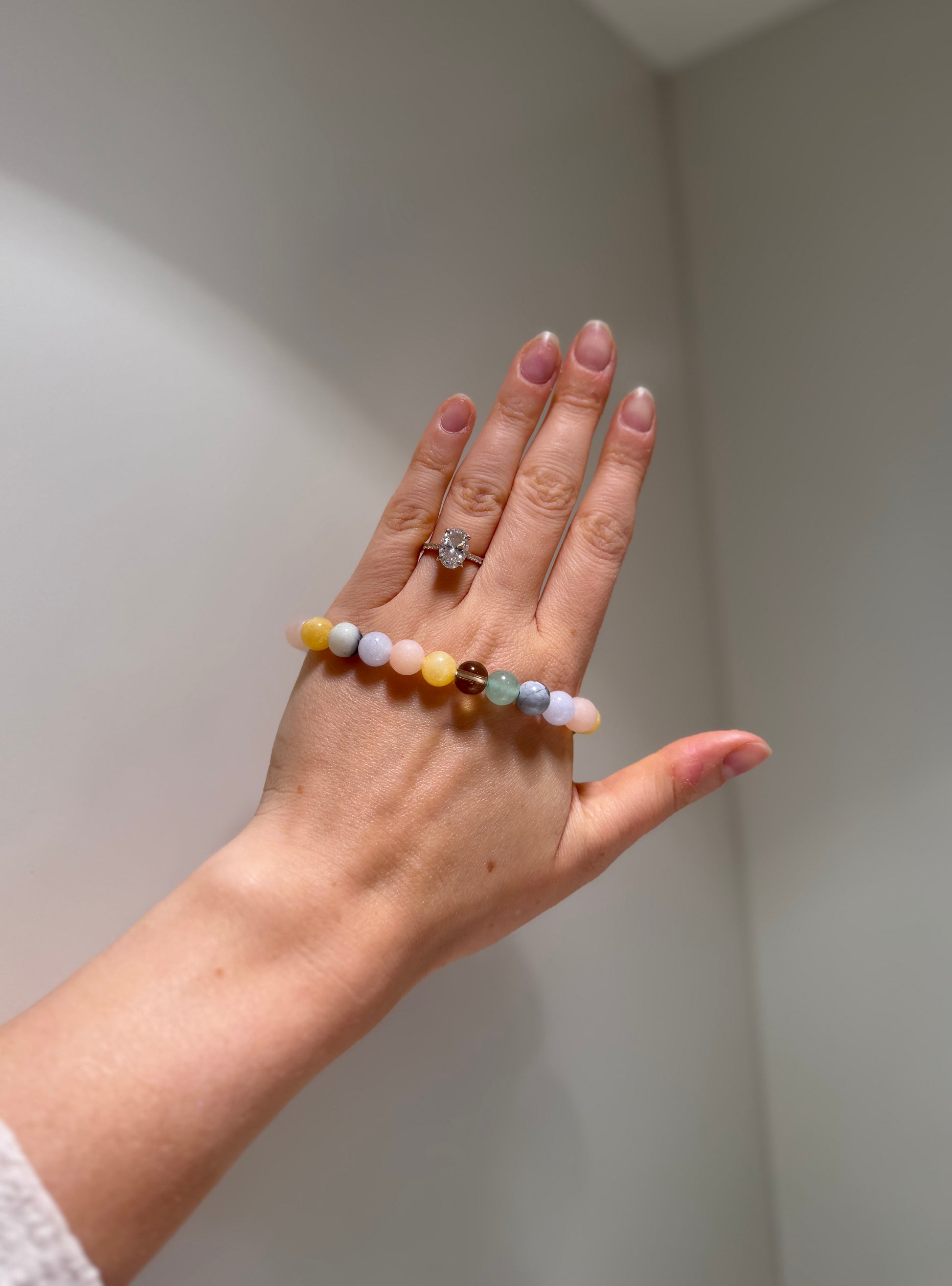 Scorpio Luck Bracelet with Smoky Quartz, Pink Aventurine, Amazonite, Citrine, Green Aventurine and Aquamarine, handmade – Soulehe.