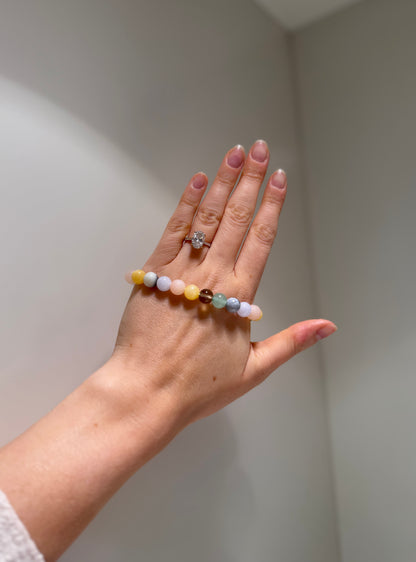 Scorpio Luck Bracelet with Smoky Quartz, Pink Aventurine, Amazonite, Citrine, Green Aventurine and Aquamarine, handmade – Soulehe.