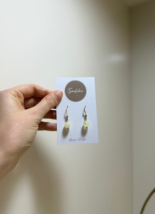 Citrine Dangle • 18K Gold Plated or 925 Sterling Silver