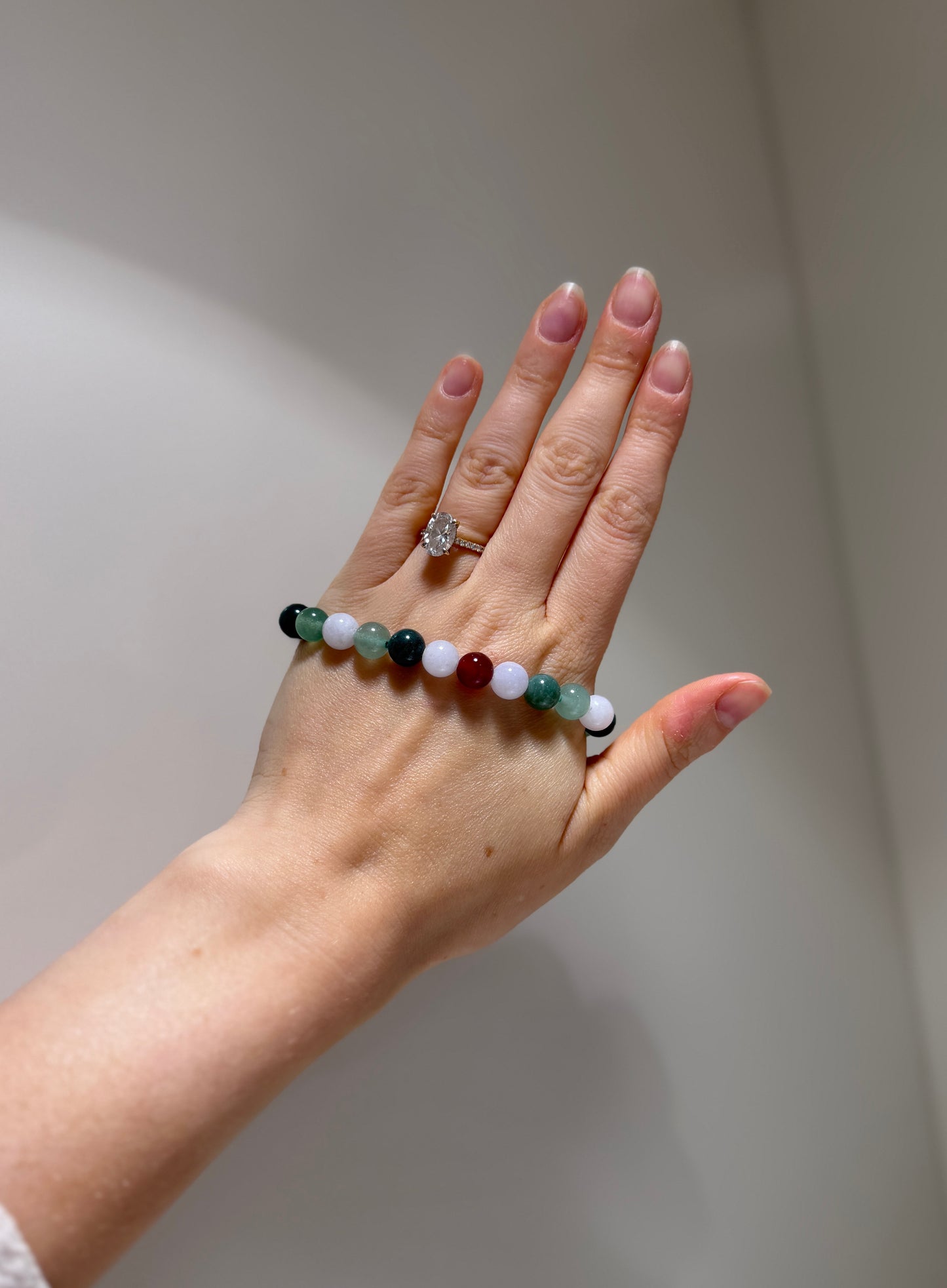 Cancer Luck Bracelet with Green Aventurine, Moss Agate, Aquamarine and Carnelian, handmade – Soulehe.
