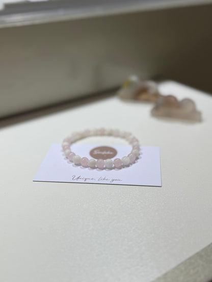 Joy, New Beginnings, Love • Rose Quartz & Moonstone • Bracelet