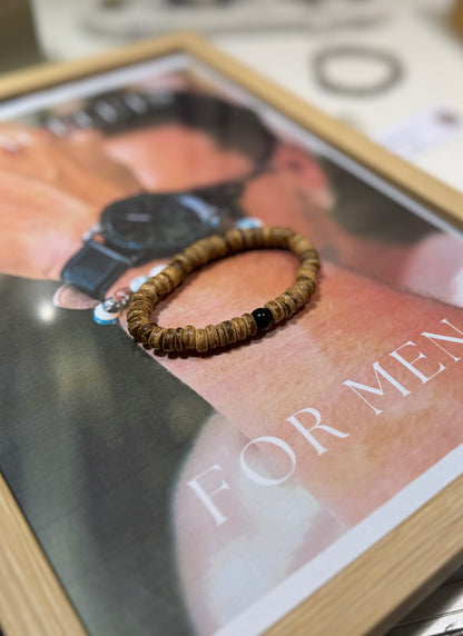Bracelet on a magazine with a blurred background