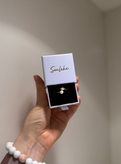 Leaf Pearl Ring