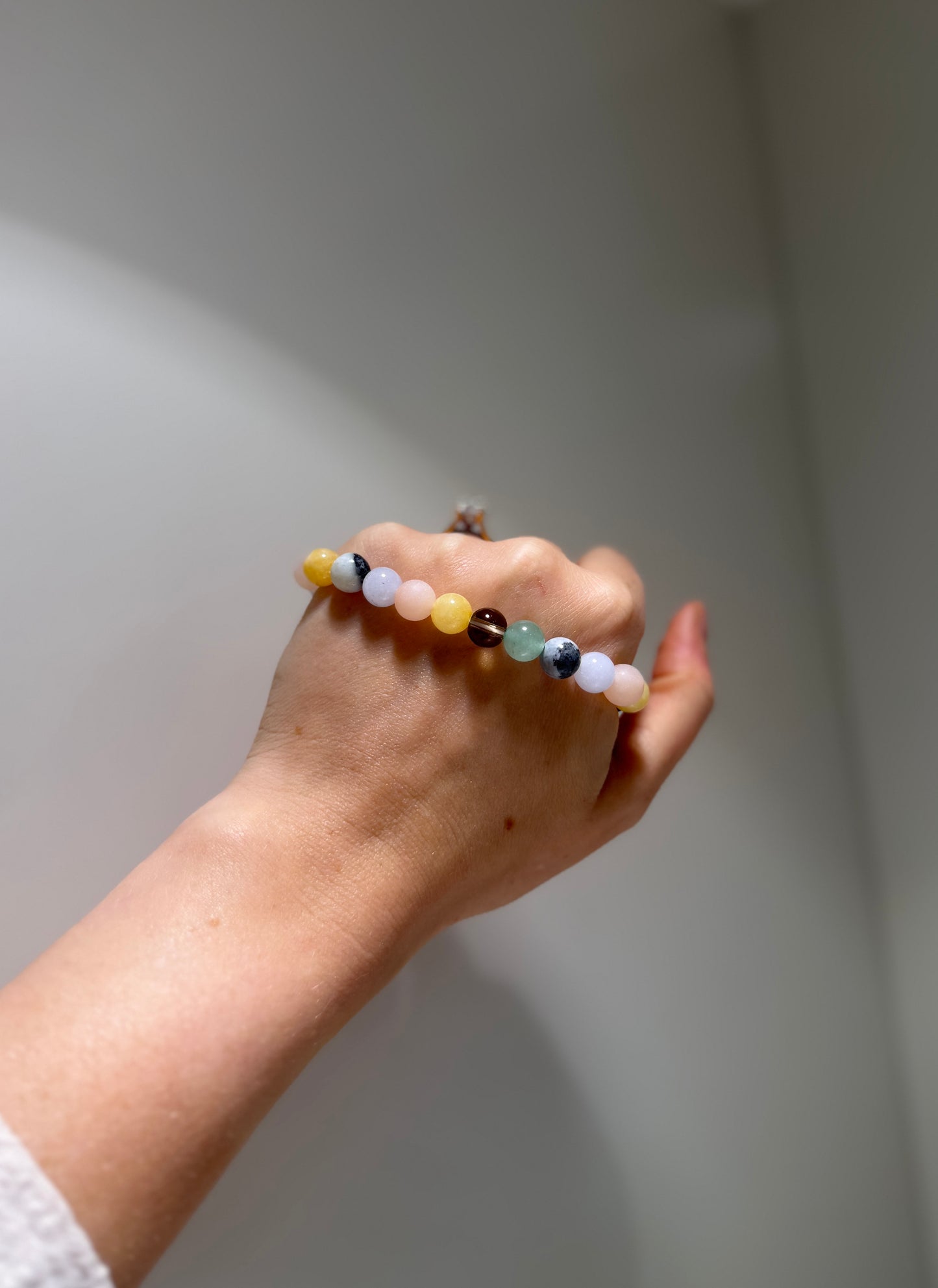 Scorpio Luck Bracelet with Smoky Quartz, Pink Aventurine, Amazonite, Citrine, Green Aventurine and Aquamarine, handmade – Soulehe.