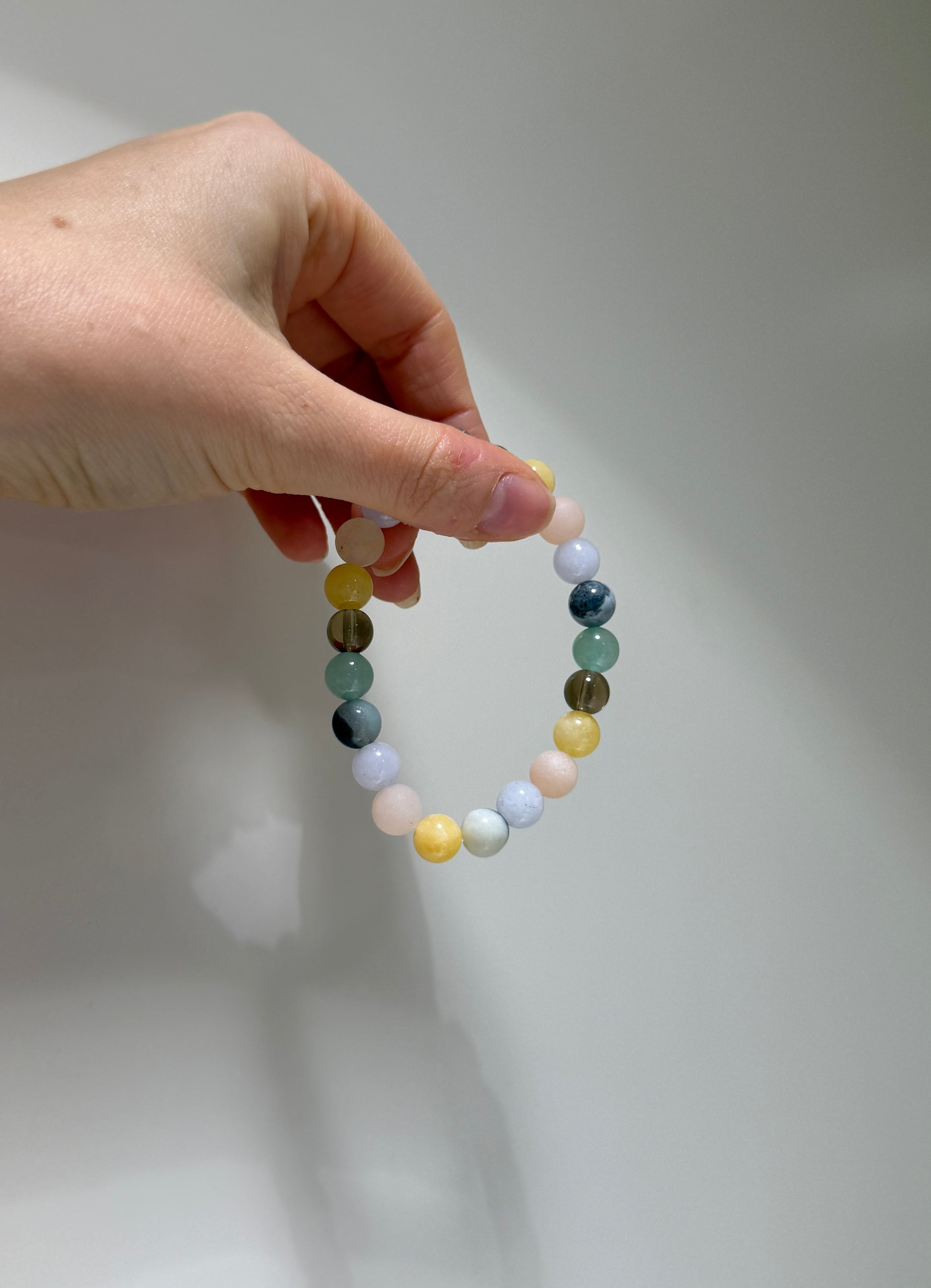 Scorpio Luck Bracelet with Smoky Quartz, Pink Aventurine, Amazonite, Citrine, Green Aventurine and Aquamarine, handmade – Soulehe.