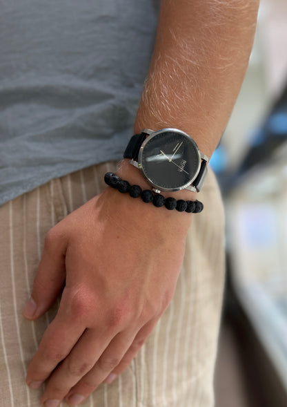 Strength x Courage • Bracelet • Black Lava