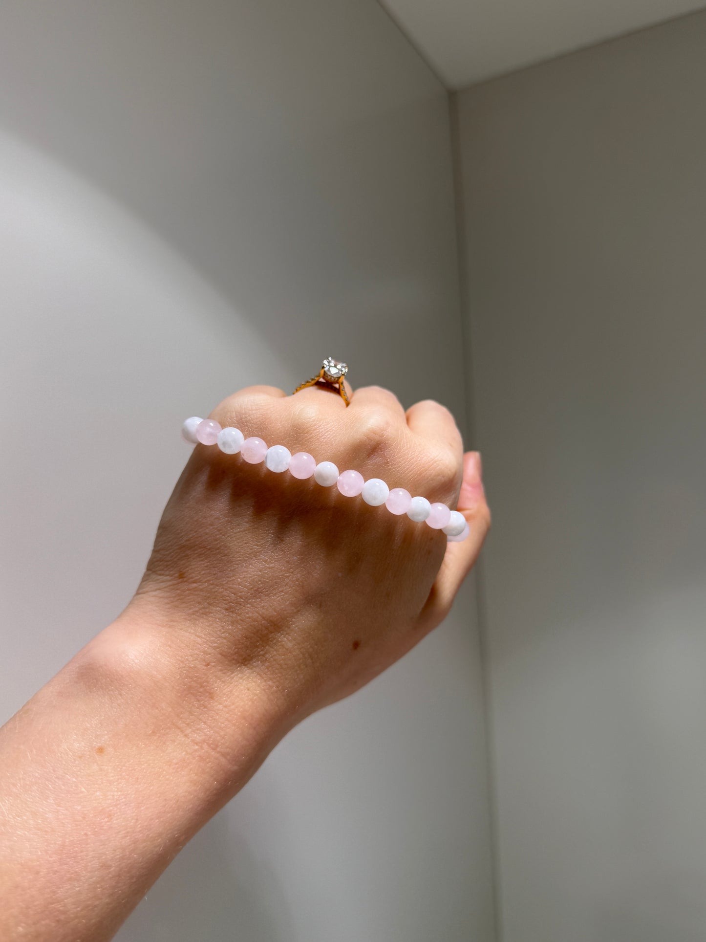 Joy, New Beginnings, Love • Rose Quartz & Moonstone • Bracelet