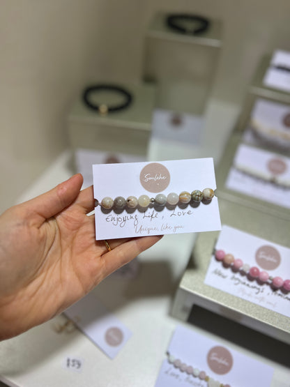 Enjoying Life x Love • Bracelet • Bamboo Agate
