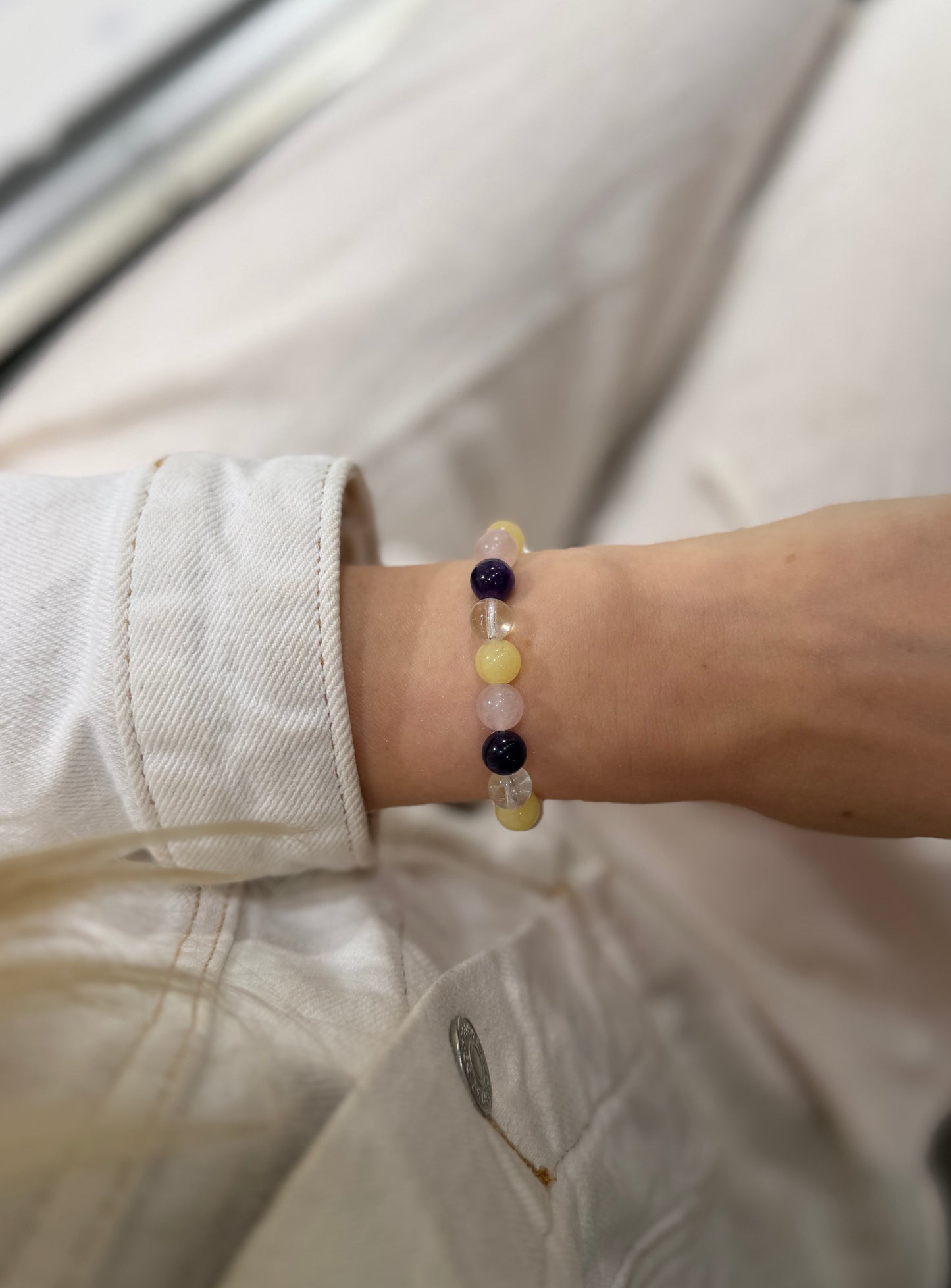 Amethyst, Citrine, Clear Quartz and Rose Quartz 2026 Luck Bracelet.