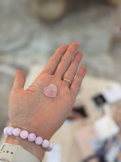 Heart Rose Quartz stone