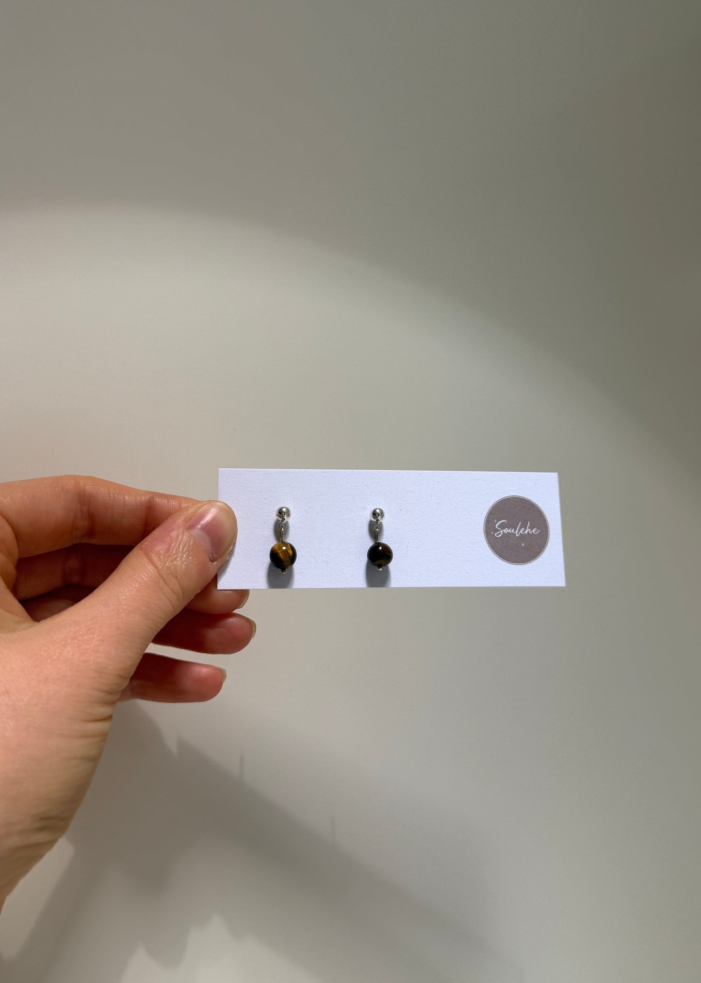 Tiger Eye Studs - Protection, Luck, Personal Power